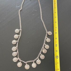 Elegant Silver Coin Necklace